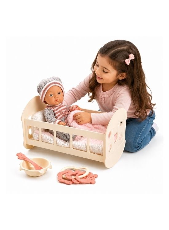 JUGUETE DE NIÑA CUNA CON MUÑECA DE BEBÉ - 3