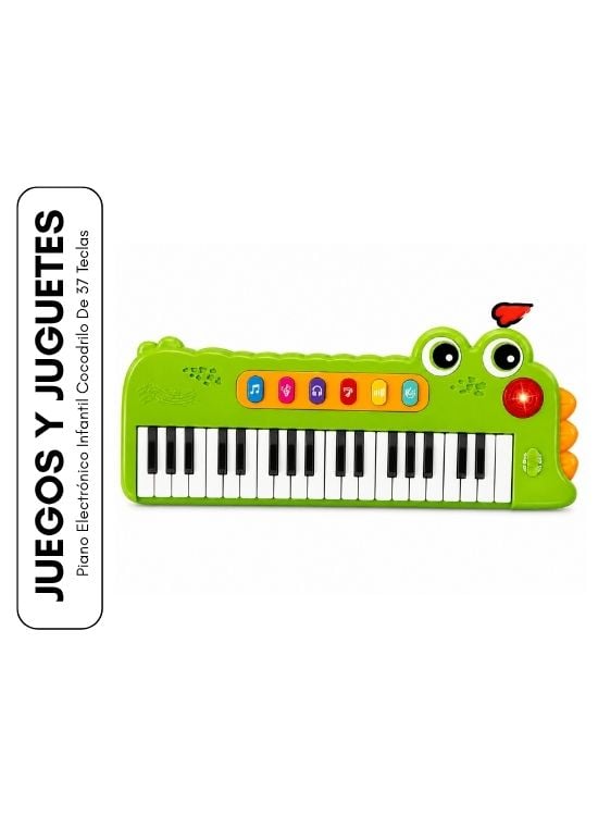 PIANO ELECTRÓNICO INFANTIL COCODRILO DE 37 TECLAS - 1