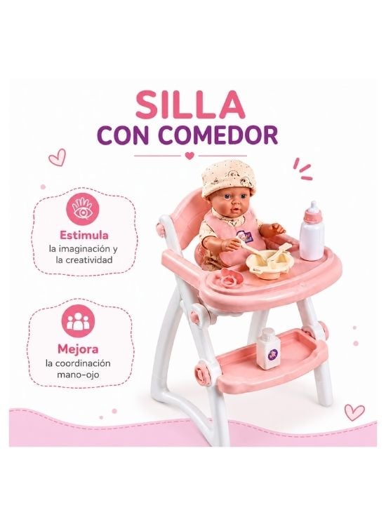 JUGUETE DE NIÑA SILLA CON COMEDOR - 2