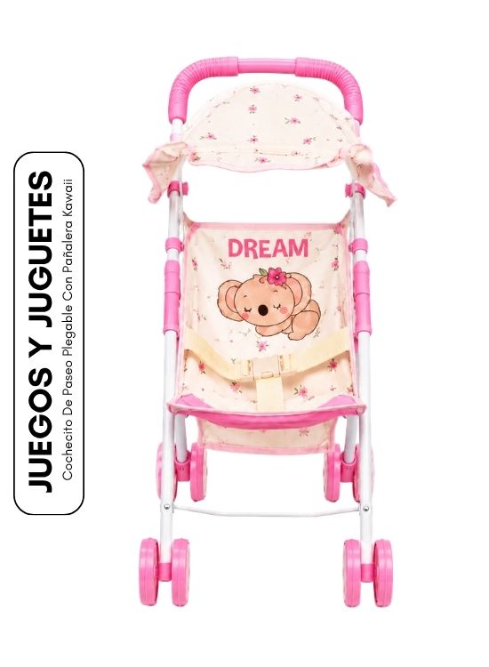COCHECITO DE PASEO PLEGABLE CON PAÑALERA KAWAII - 1