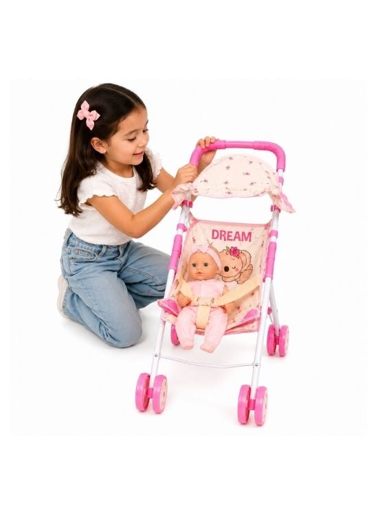 COCHECITO DE PASEO PLEGABLE CON PAÑALERA KAWAII - 3