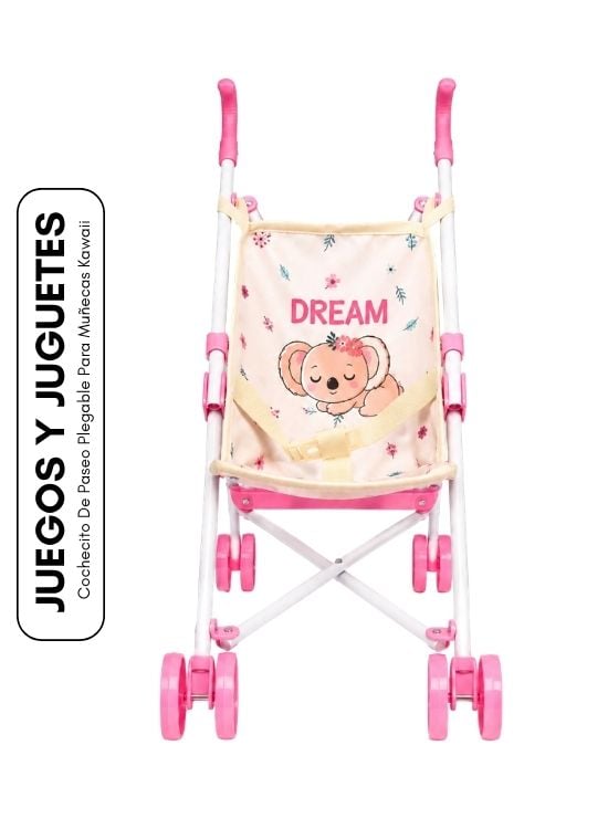 COCHECITO DE PASEO PLEGABLE PARA MUÑECAS KAWAII - 1