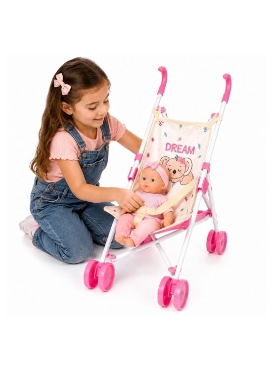 COCHECITO DE PASEO PLEGABLE PARA MUÑECAS KAWAII - 3