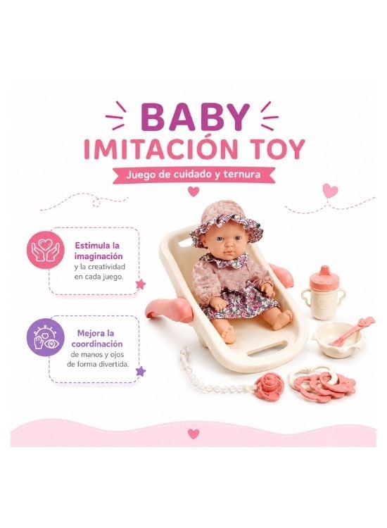 JUGUETE DE NIÑA CUNA CON MUÑECA INTERACTIVO - 2