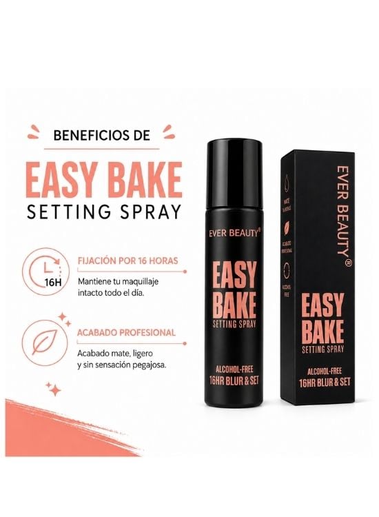 FIJADOR FE MAQUILLAJE EASY BAKE SETTING - EVER BEAUTY - 2