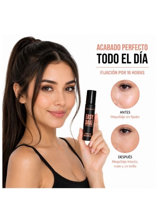 FIJADOR FE MAQUILLAJE EASY BAKE SETTING - EVER BEAUTY - 3