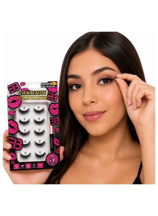 KIT DE PESTAÑAS MAGNÉTICAS MOD.2 #57 #41 #23 #59 #12 - EVER BEAUTY - 3