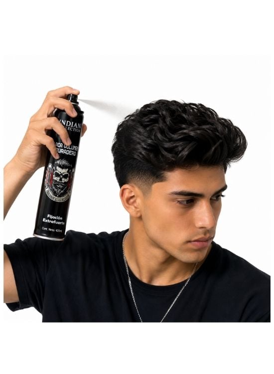 LACA FIJADORA VOLUMEN DURADERO 420 ML - INDIAN COLLECTION - 3