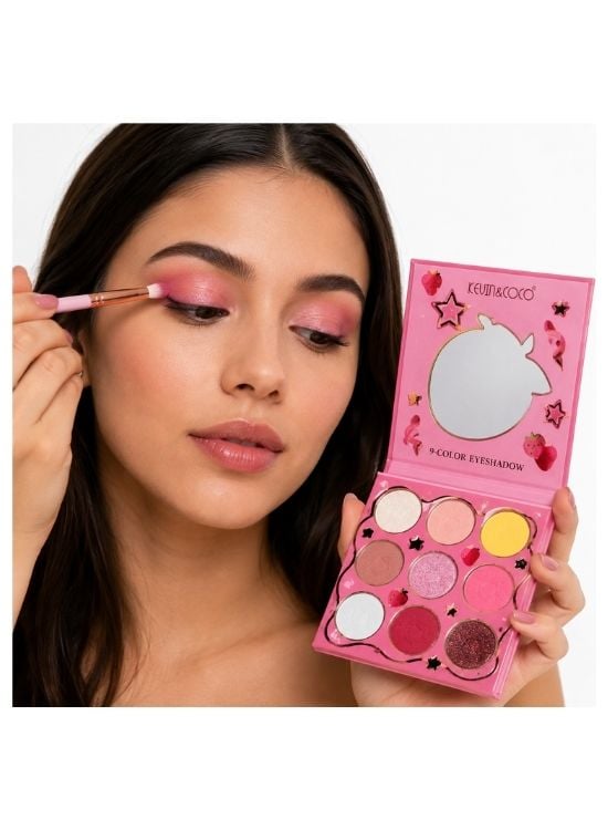 MINI PALETA DE SOMBRAS DE OJOS DE 9 TONOS ROSA - KEVIN Y COCO - 3