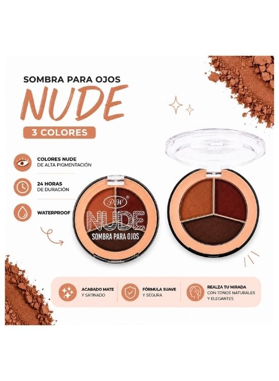 PALETA COMPACTA REDONDA SOMBRA PARA OJOS TONO 02 - PYW - 2