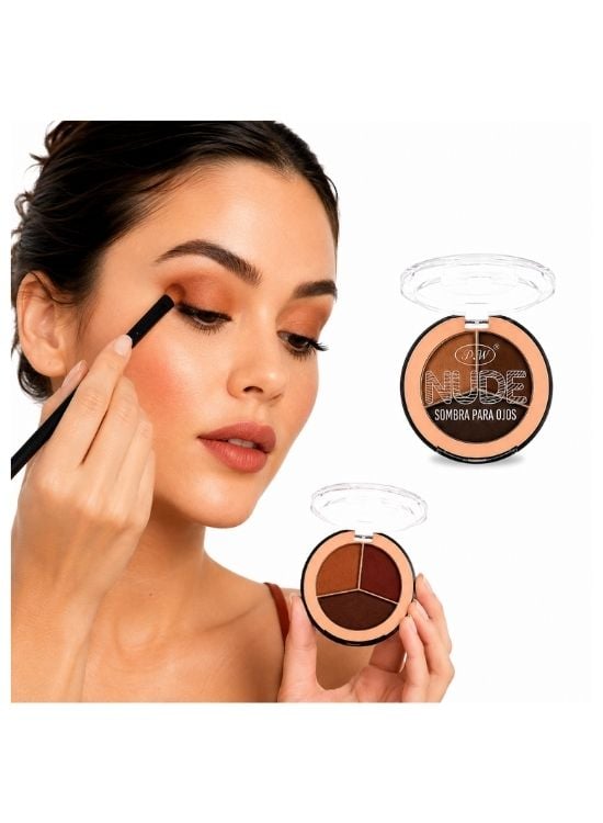 PALETA COMPACTA REDONDA SOMBRA PARA OJOS TONO 02 - PYW - 3