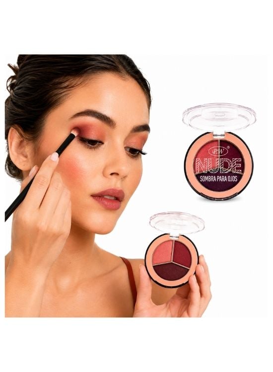 PALETA COMPACTA REDONDA SOMBRA PARA OJOS TONO 04 - PYW - 3