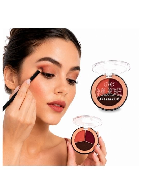 PALETA COMPACTA REDONDA SOMBRA PARA OJOS TONO 01 - PYW - 3