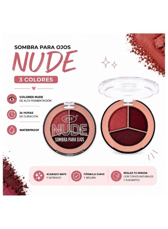 PALETA COMPACTA REDONDA SOMBRA PARA OJOS TONO 03 - PYW - 2