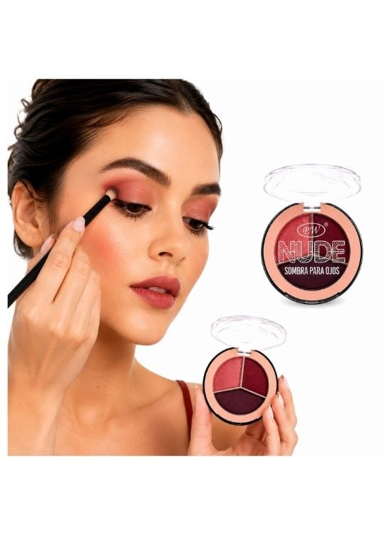 PALETA COMPACTA REDONDA SOMBRA PARA OJOS TONO 03 - PYW - 3