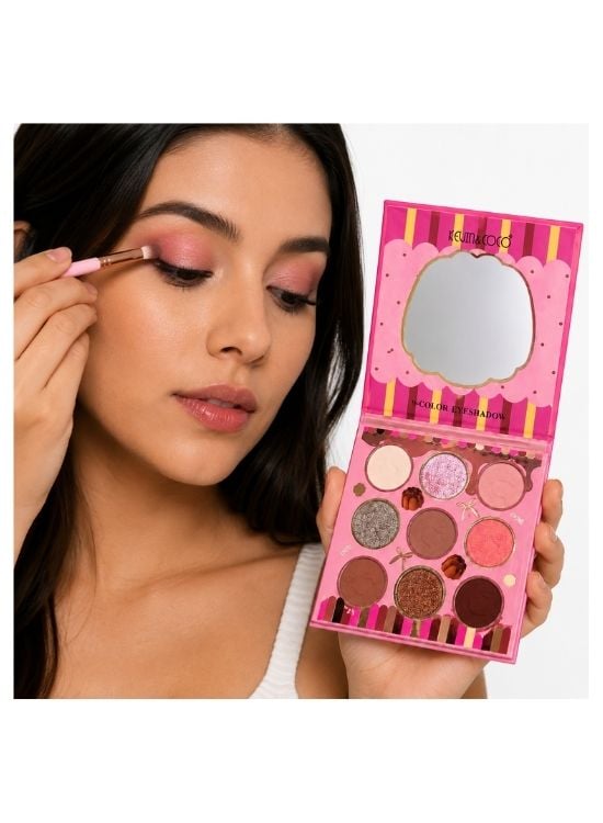 MINI PALETA DE SOMBRAS DE OJOS DE 9 TONOS NARANJA - KEVIN Y COCO - 3