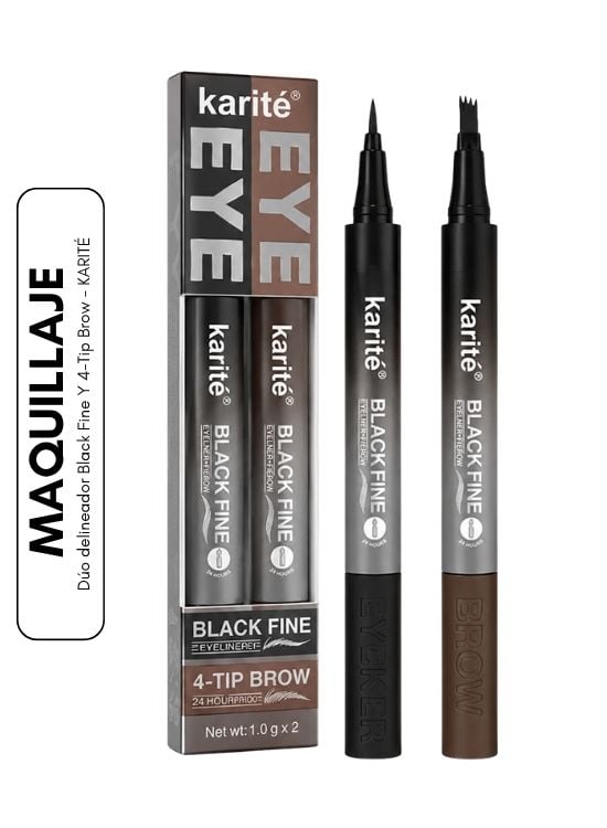 DÚO DELINEADOR BLACK FINE Y 4-TIP BROW - KARITÉ - 1