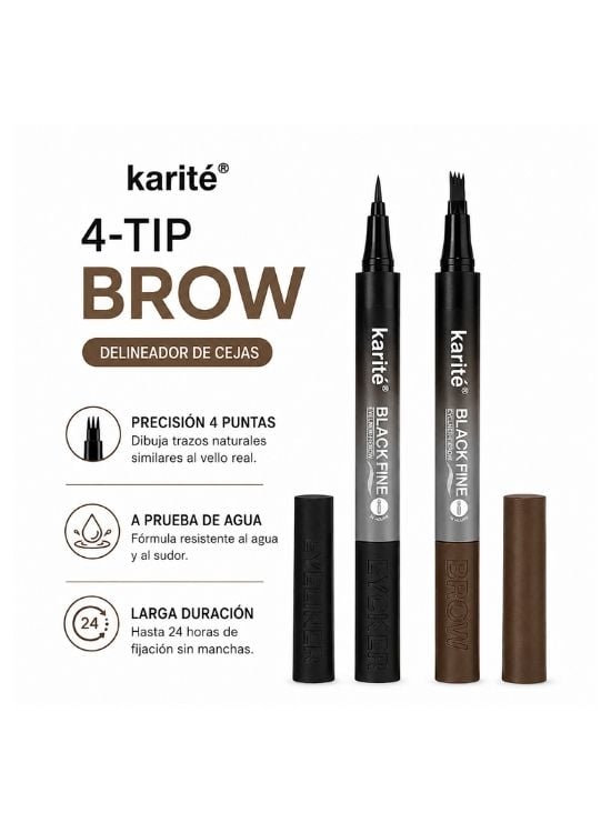 DÚO DELINEADOR BLACK FINE Y 4-TIP BROW - KARITÉ - 2