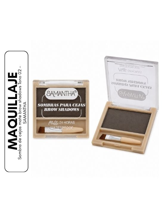 SOMBRA DE CEJAS MATE BROW SHADOWS TONO 02 - SAMANTHA - 1