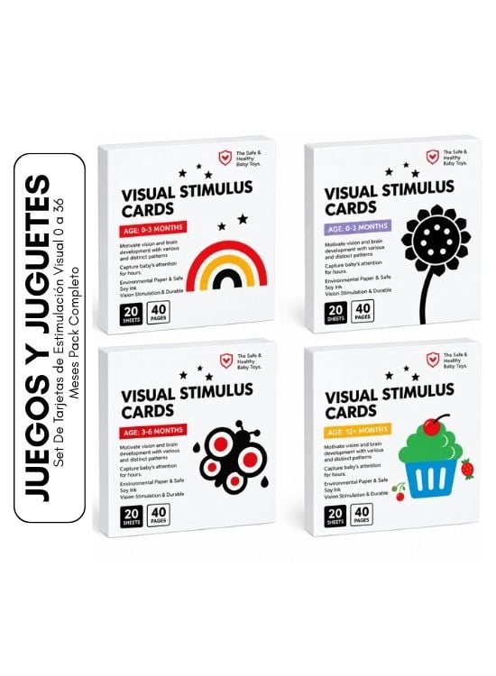 SET DE TARJETAS DE ESTIMULACIÓN VISUAL 0 A 36 MESES PACK COMPLETO - 1