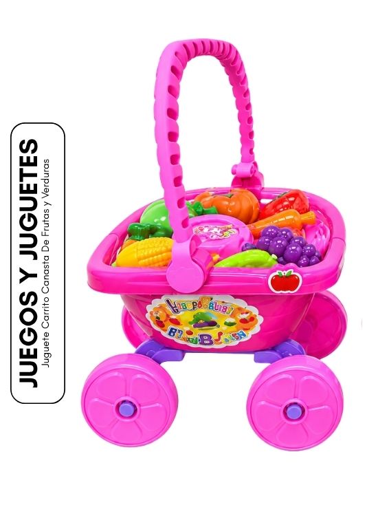 JUGUETE CARRITO CANASTA DE FRUTAS Y VERDURAS - 1