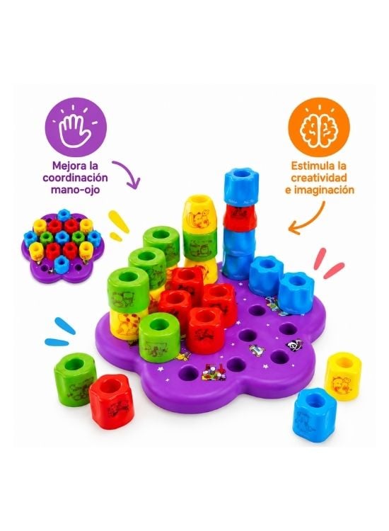 JUEGO DIDÁCTICO DE ENCASTRE Y APILAMIENTO - 2