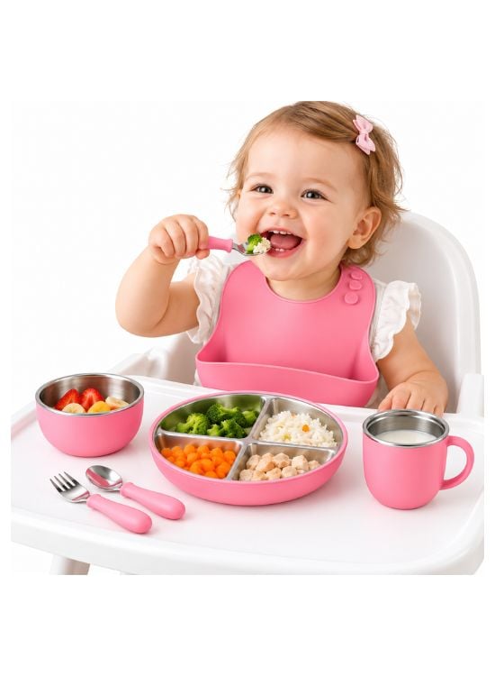 SET DE 7 ALIMENTACIÓN PARA BEBÉ DE ACERO INOXIDABLE - 3
