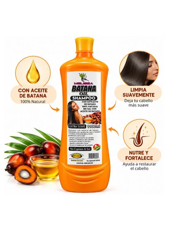 SHAMPOO CON ACEITE DE BATANA 1100 ML - MELISSA - 2
