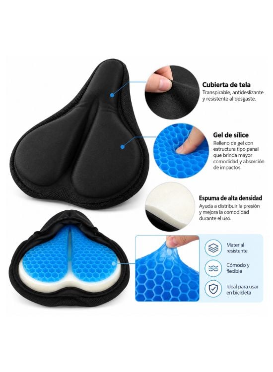 COJIN EN GEL PARA BICILETA CON FUNDA - 2