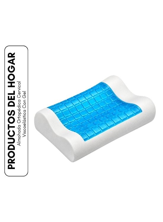 ALMOHADA ORTOPÉDICA CERVICAL VISCOELÁSTICA CON GEL - 1
