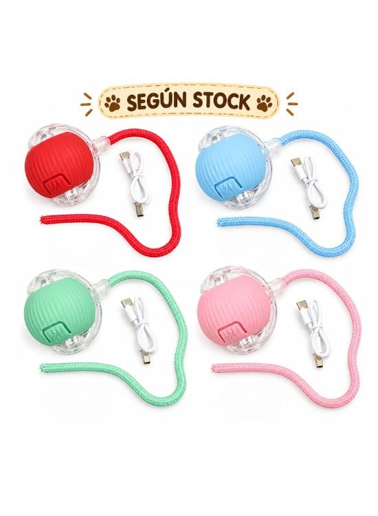 PELOTA INTERACTIVA INTELIGENTE LUZ LED PARA GATOS - 2
