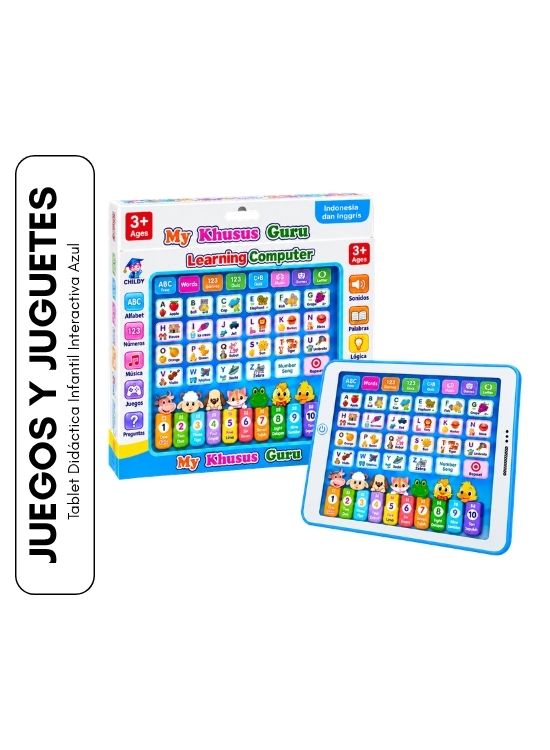 TABLET DIDÁCTICA INFANTIL INTERACTIVA AZUL - 1