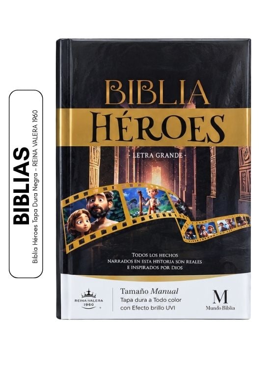 BIBLIA HÉROES TAPA DURA NEGRA – REINA VALERA 1960 - 1