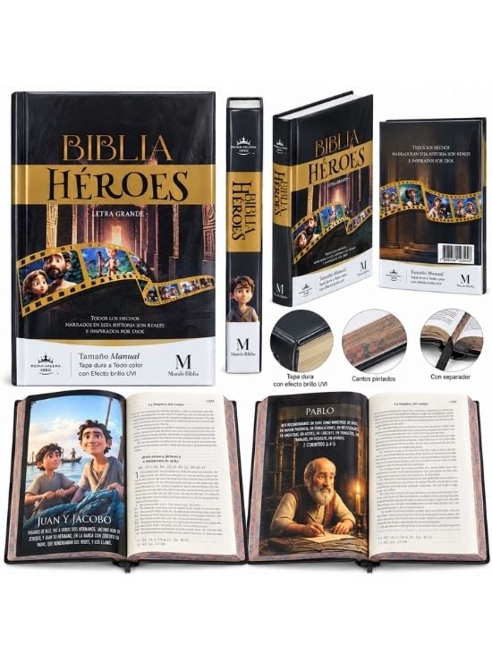 BIBLIA HÉROES TAPA DURA NEGRA – REINA VALERA 1960 - 2