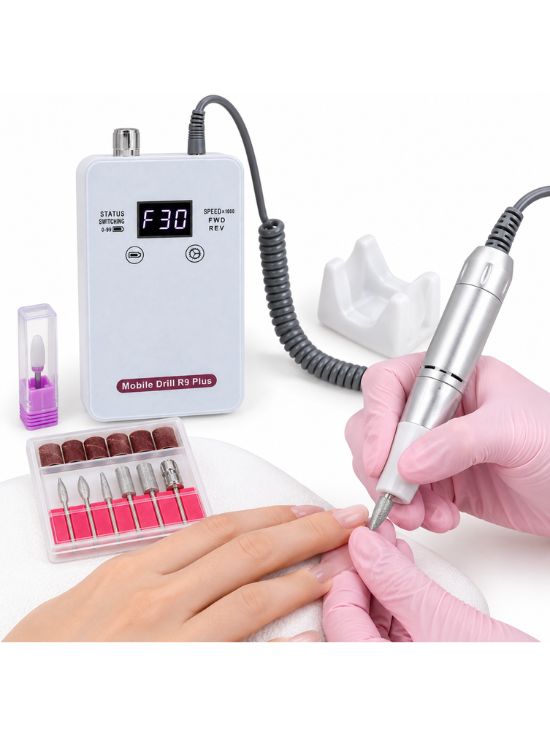 TORNO PROFESIONAL PARA UÑAS R9 PLUS CON ACCESORIOS - 3