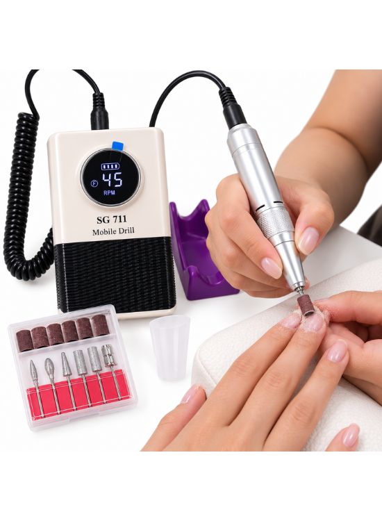 TORNO ELÉCTRICO PORTÁTIL PARA MANICURE Y PEDICURE SG711 - 3