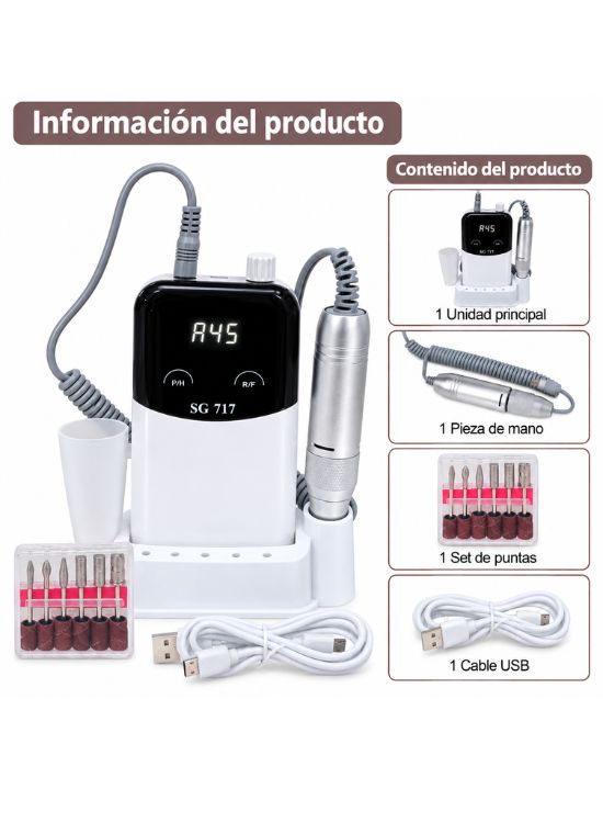 TORNO ELÉCTRICO DIGITAL PARA UÑAS SG717 - 2