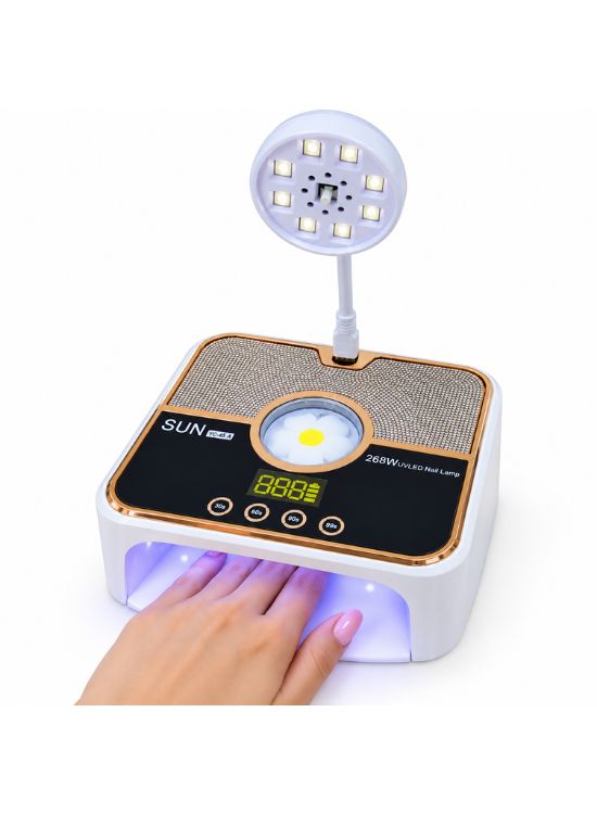 LÁMPARA UV LED PARA UÑAS 268W CON LUZ AUXILIAR SUN YC-45A - 3