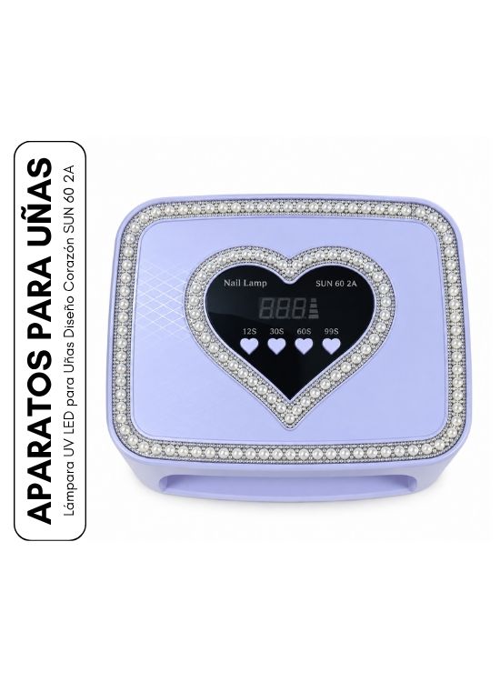 LÁMPARA UV LED PARA UÑAS DISEÑO CORAZÓN SUN 60 2A - 1