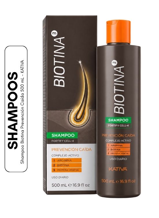 SHAMPOO BIOTINA PREVENCIÓN CAÍDA 500 ML - KATIVA - 1
