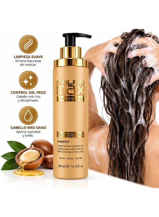 SHAMPOO CAPILAR ANTIFRIZZ FRIZZ SOLUTION 500 ML - ITALIAN MAX - 2