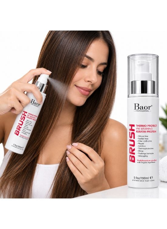 PROTECTOR TÉRMICO CAPILAR BRUSH KERATIN PROTEIN 150 ML - BAOR PROFESSIONAL - 3