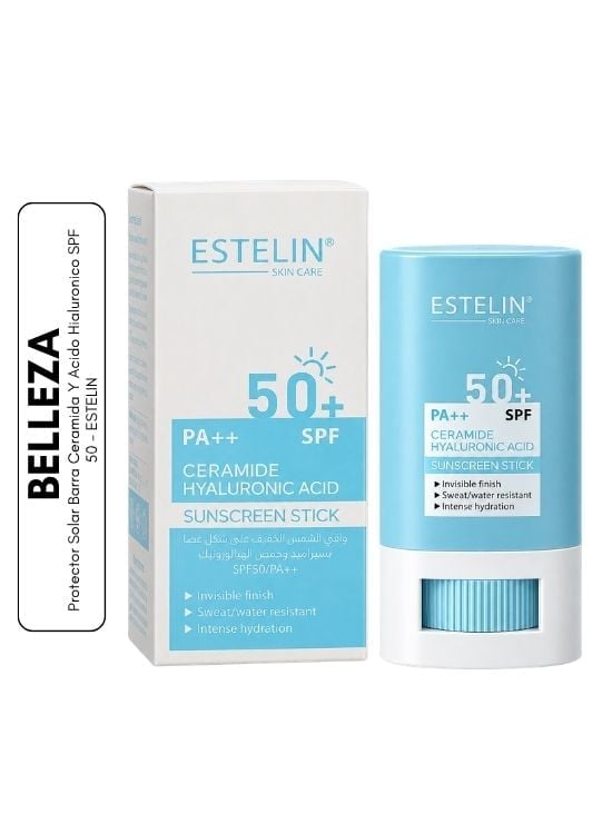 PROTECTOR SOLAR BARRA CERAMIDA Y ACIDO HIALURONICO SPF 50 - ESTELIN - 1