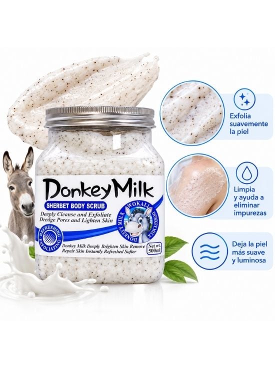 PACK EXFOLIANTE CORPORAL Y ESPUMA FACIAL LECHE DE BURRA - WOKALI - 2