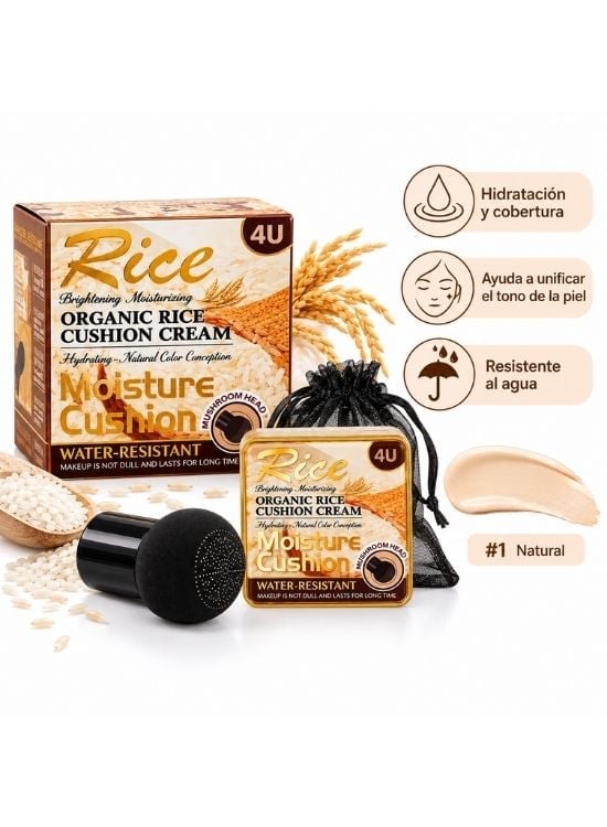 RICE CUSHION CREAM 20 GR TONO 01 NATURAL - WOKALI - 2