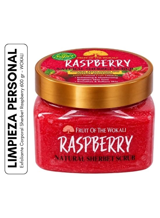 EXFOLIANTE CORPORAL SHERBET RASPBERRY 600 GR - WOKALI - 1