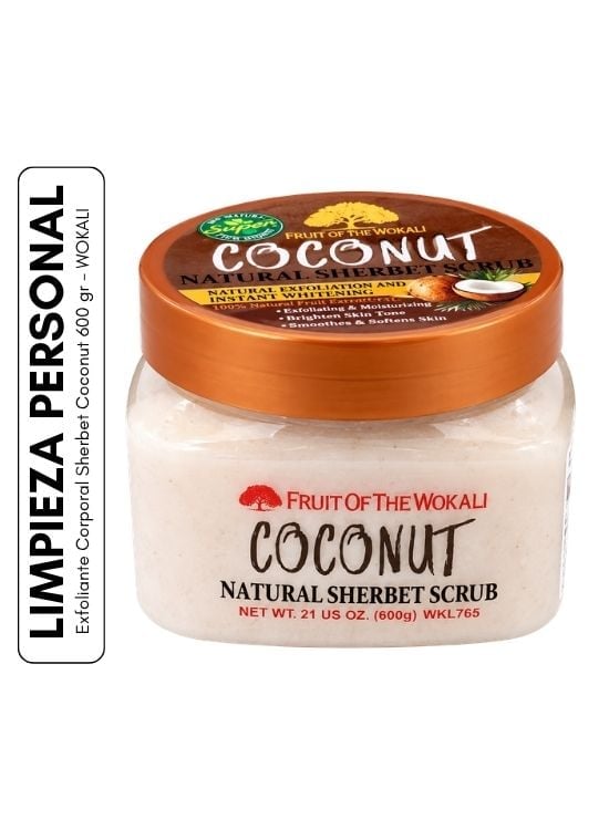 EXFOLIANTE CORPORAL SHERBET COCONUT 600 GR - WOKALI - 1
