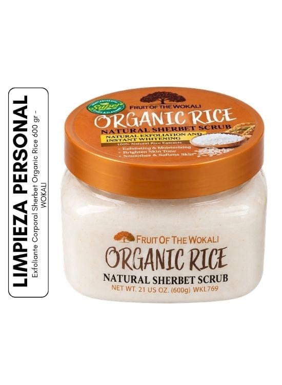 EXFOLIANTE CORPORAL SHERBET ORGANIC RICE 600 GR - WOKALI - 1
