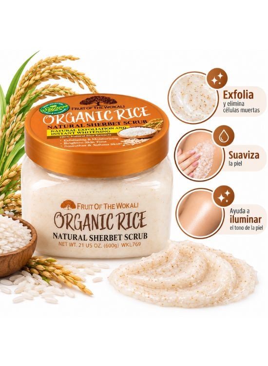 EXFOLIANTE CORPORAL SHERBET ORGANIC RICE 600 GR - WOKALI - 2