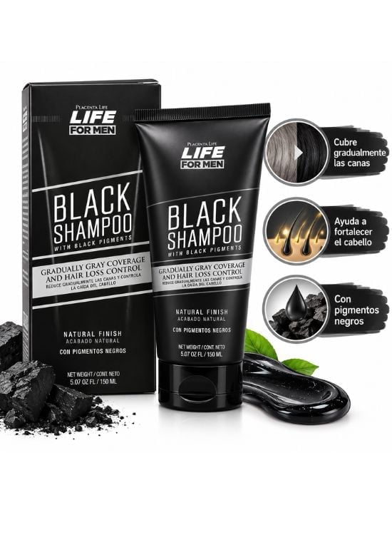 LIFE FOR MEN BLACK SHAMPOO 150 ML - 2